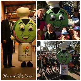 Yummie the mascot at Blairmount Public School