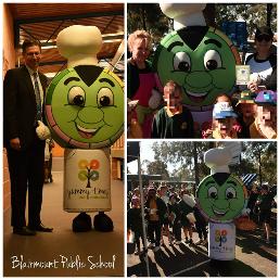 Yummie the mascot at Blairmount Public School